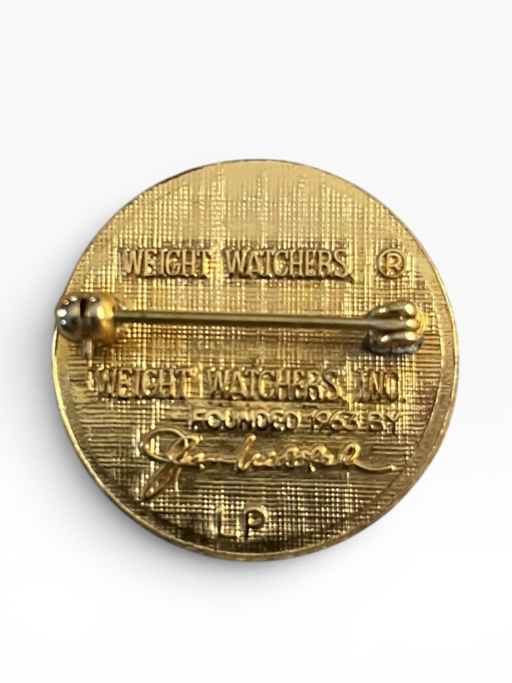 Vintage Weight Watchers 10 Lbs Lost Pin WW Monogram Logo - Picture 2 of 2